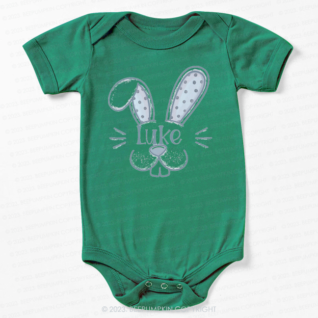 Custom Name Polka Dots Easter Boy Bodysuit For Baby