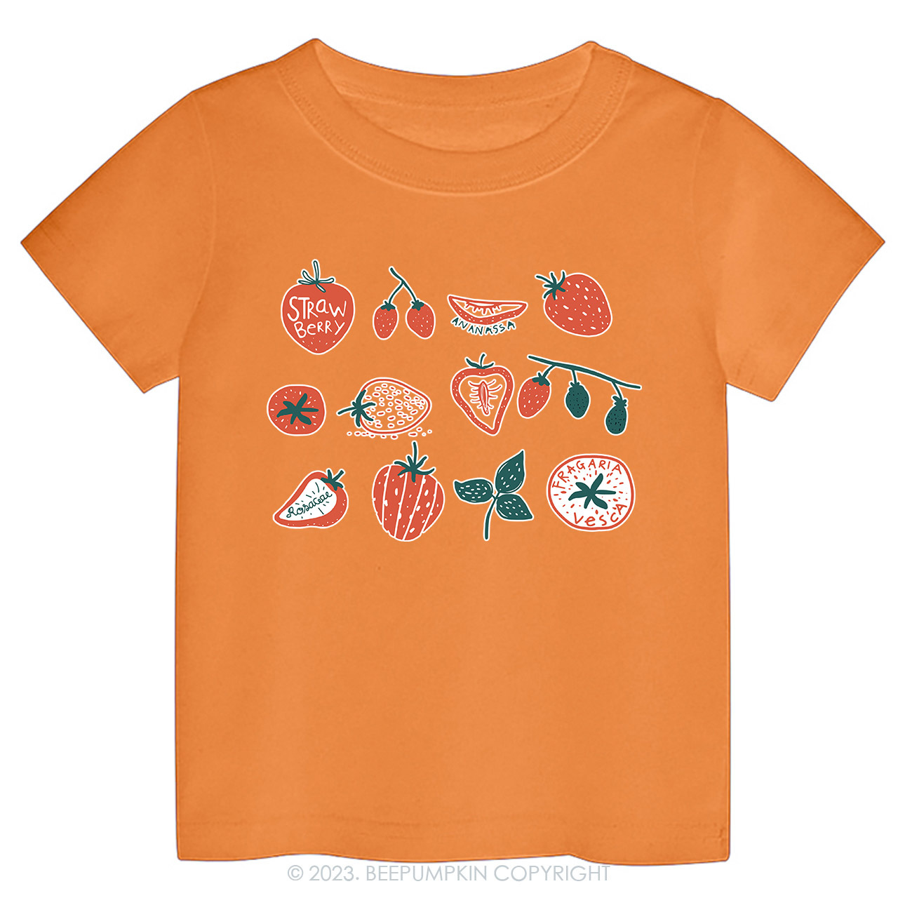 Strawberry Kids Retro Natural Toddler Tees