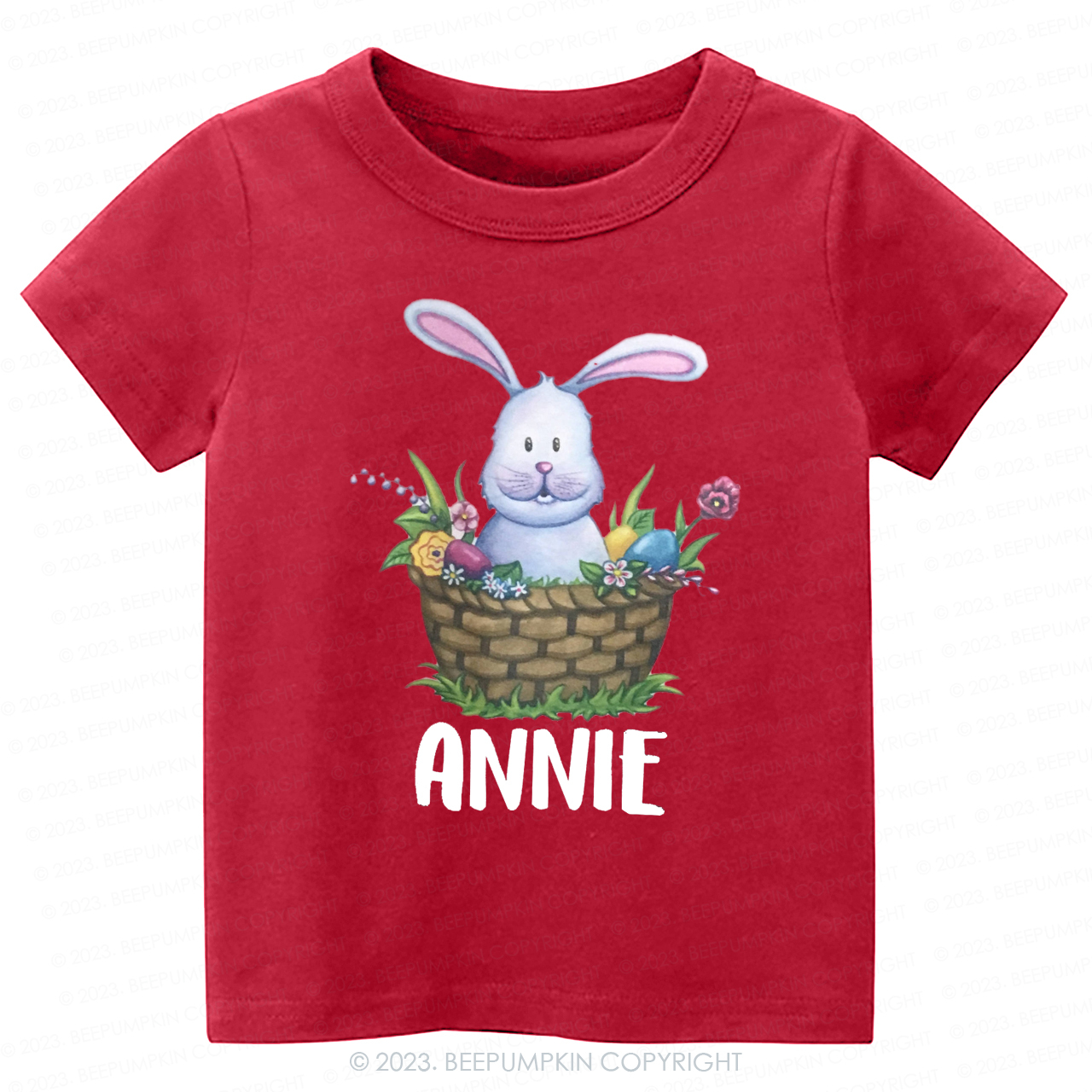 Personalized Easter Spring Bunny -Toddler Tees