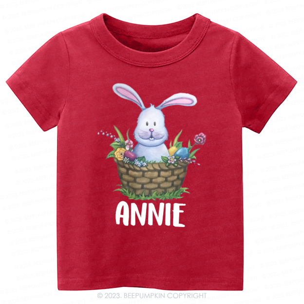 Personalized Easter Spring Bunny -Toddler Tees