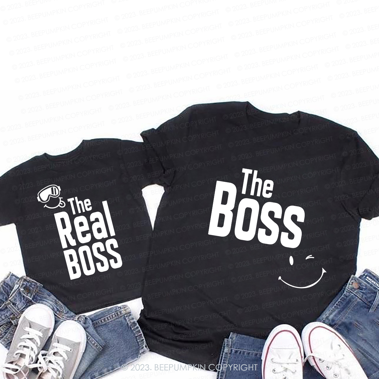 Mommy And Me The Boss And The Real Boss Matching T-shirts