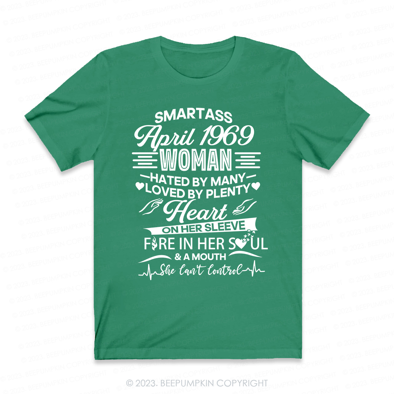Heart On Her Sleeve Fire In Her Soul Retro T-Shirt