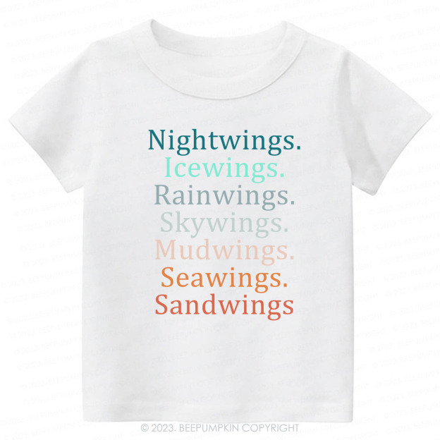 Wings Fan Dragon Books Lover Kids Shirt