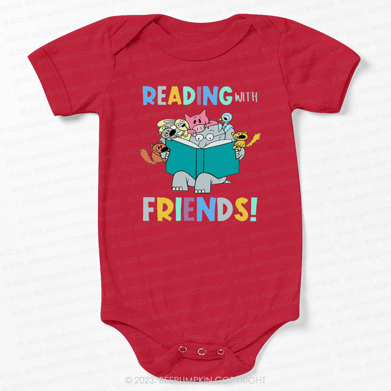 Reading With Friends Bodysuit For Baby