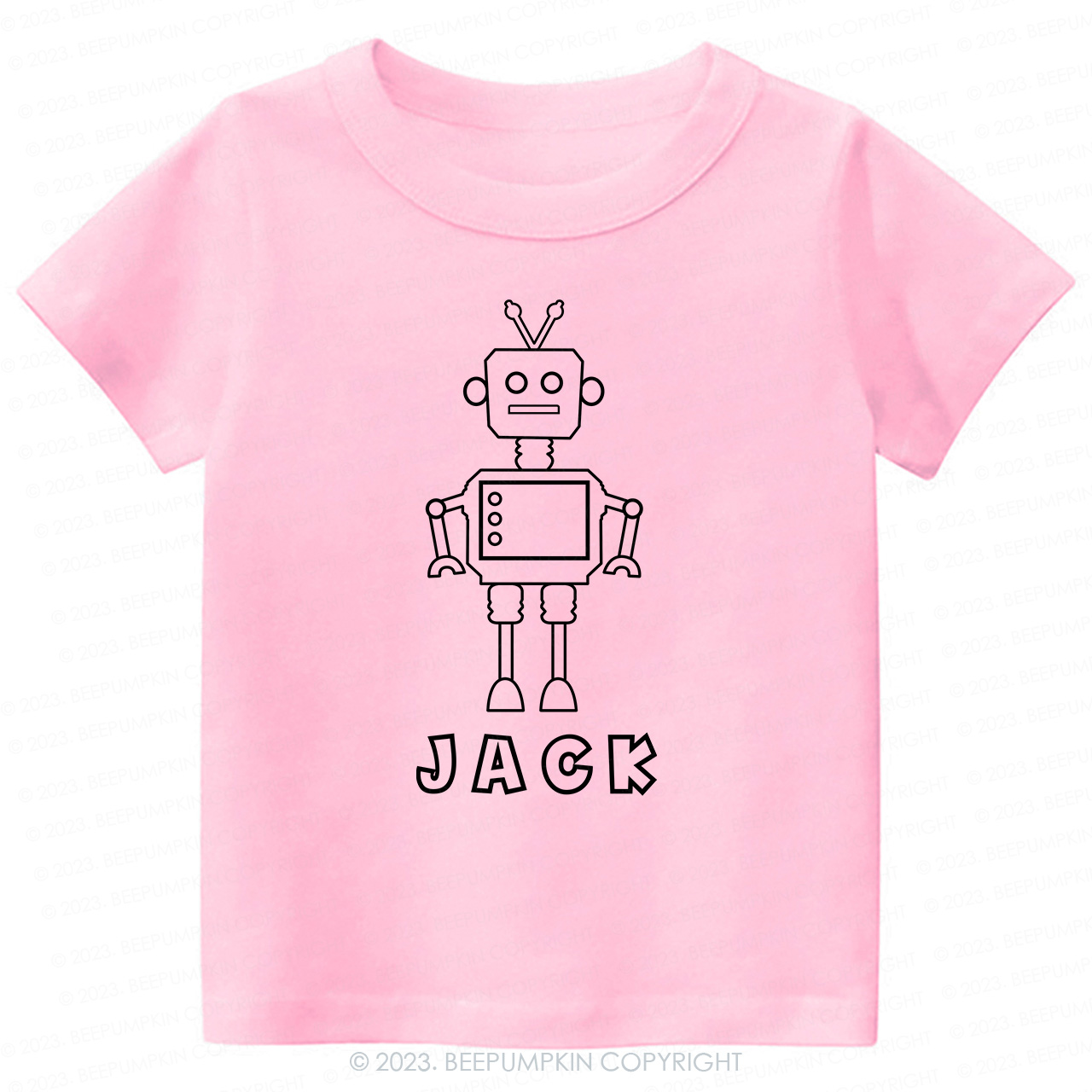 Personalized Robot coloring Kids Shirt