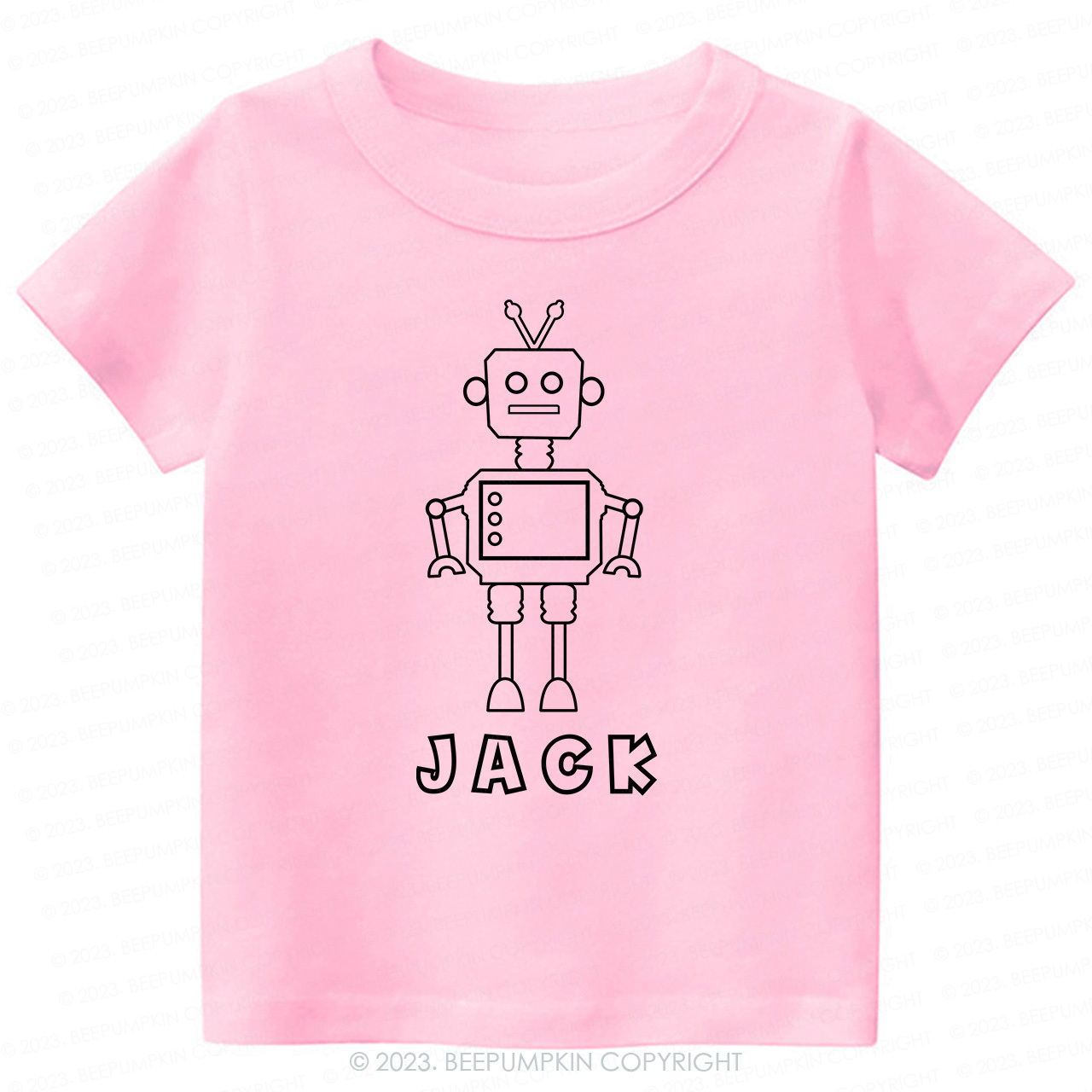 Personalized Robot coloring Kids Shirt
