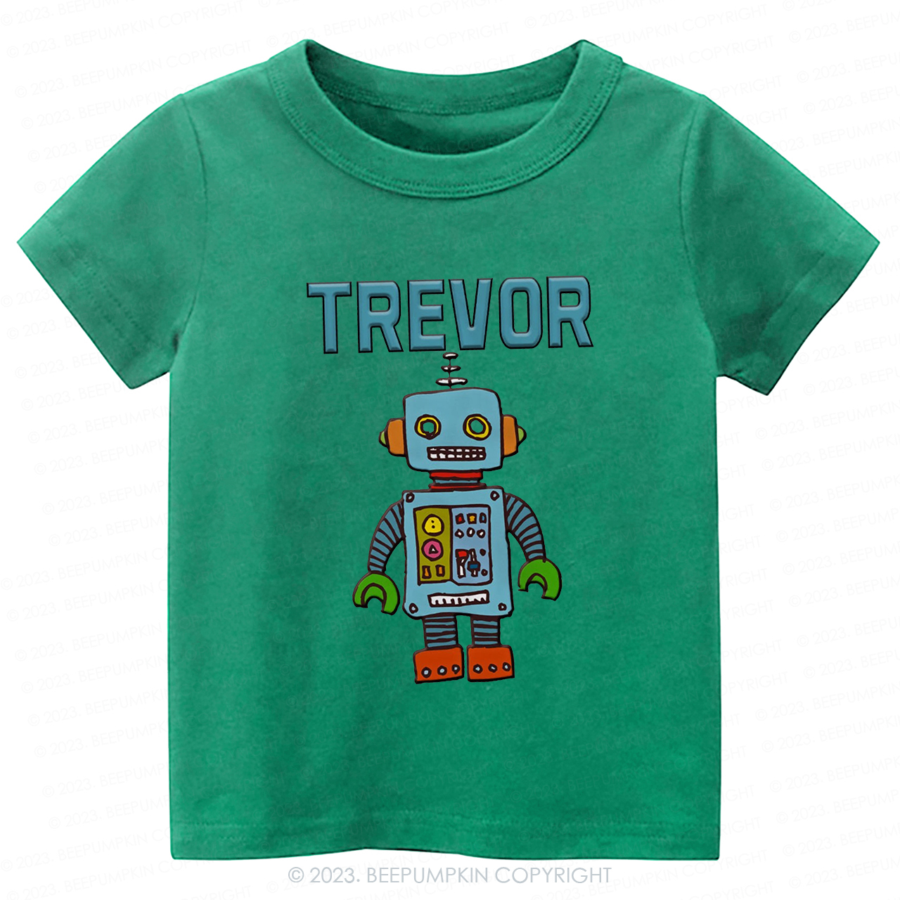 Personalized Robot Theme Kids Shirt