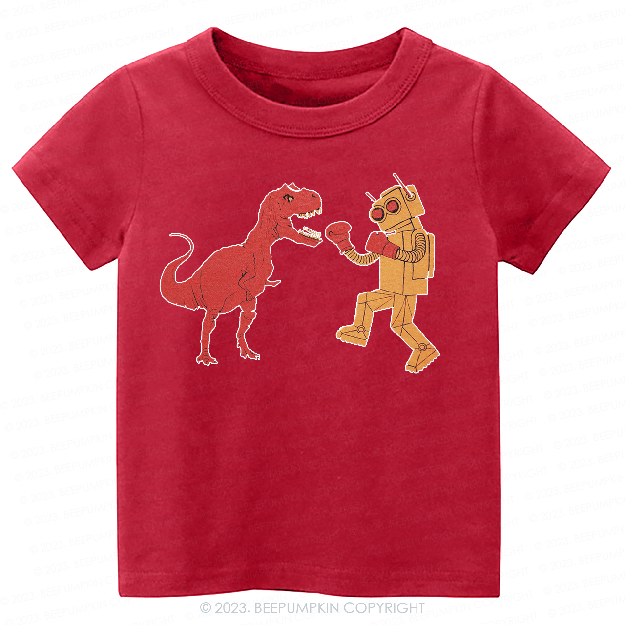 Kids Dinosaur Vs Robot Kids Shirt