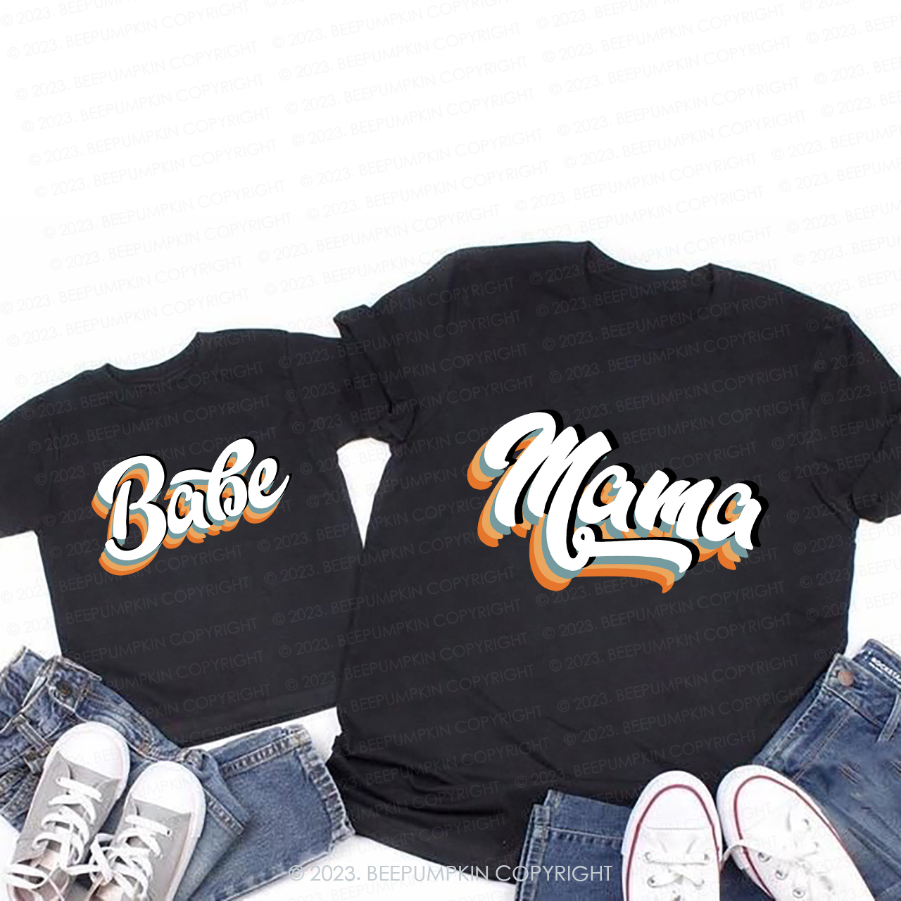 Personalized Matching Mama and Babe Bodysuit & Shirts