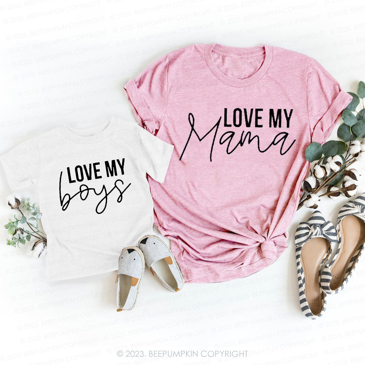 I Love My Mama T-Shirts For Mom&Me