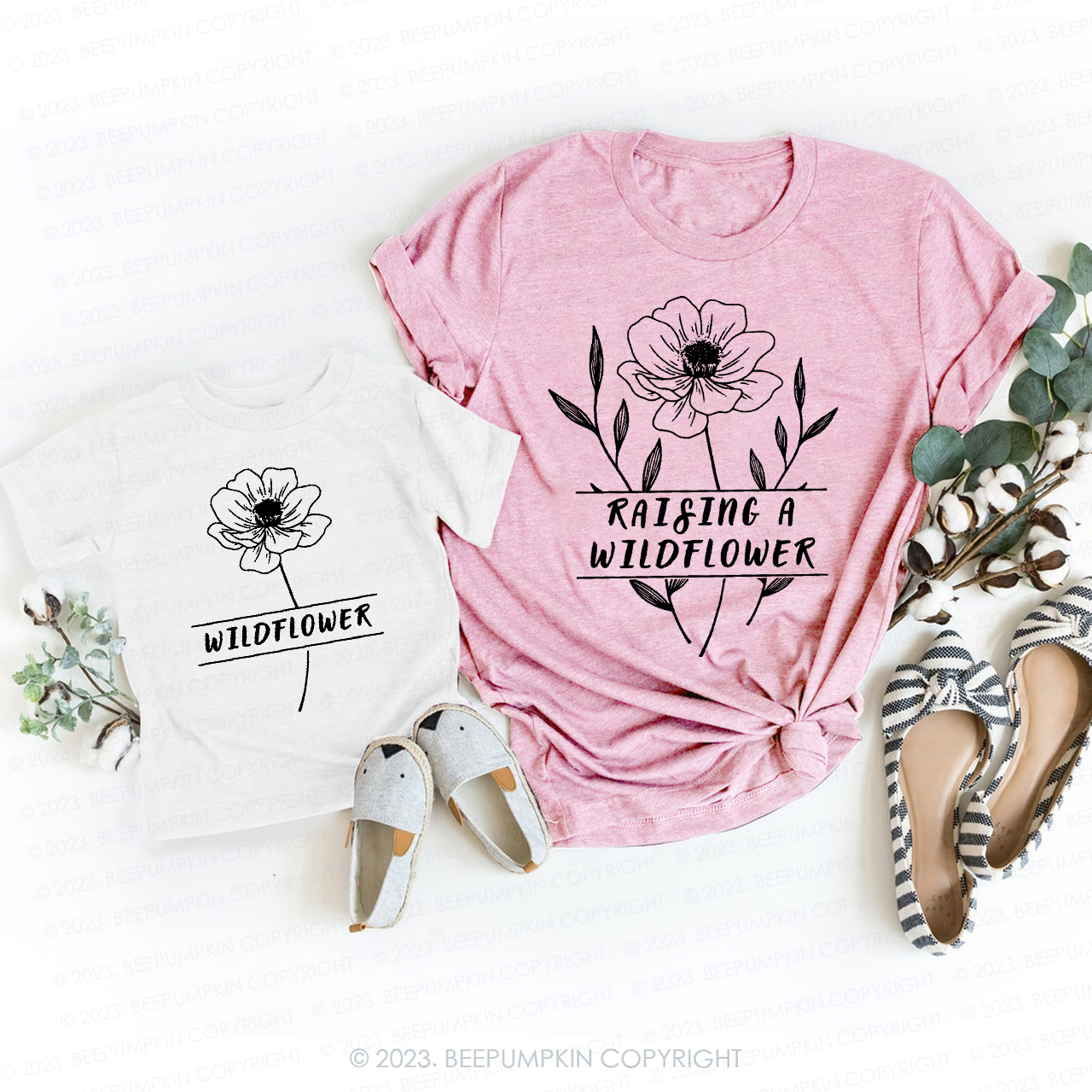 Raising A Wildflower And Wildflower T-Shirts For Mom&Me