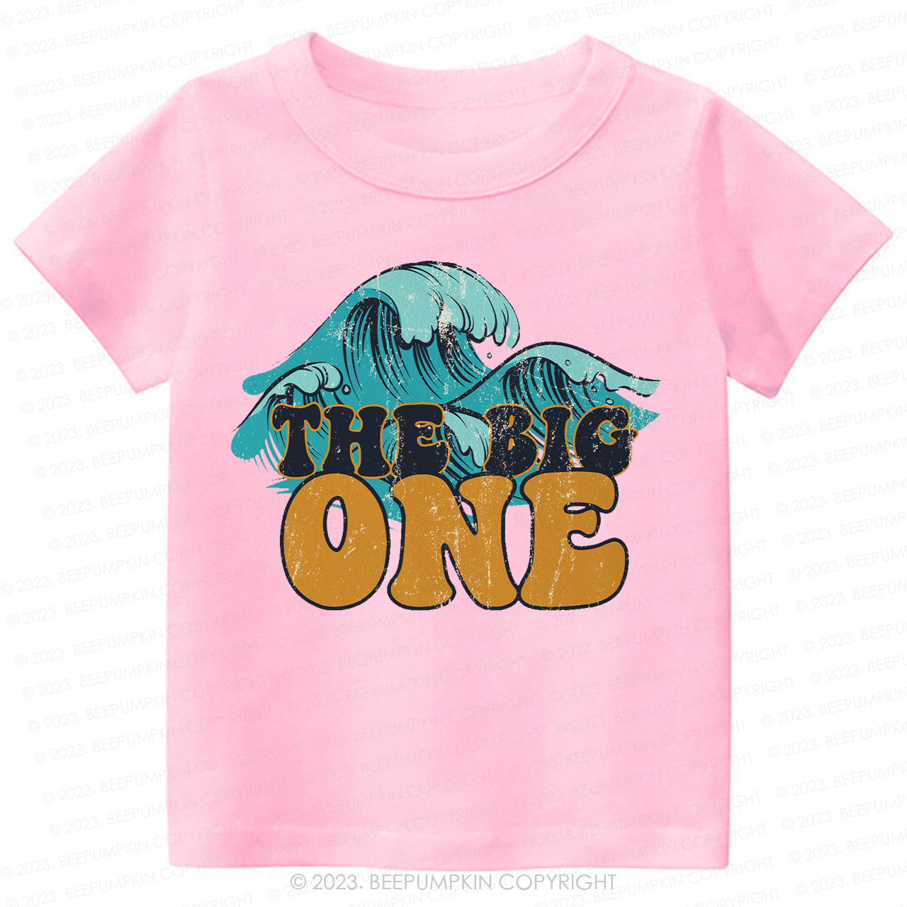 The Big One Retro Wave Birthday Kids Shirt