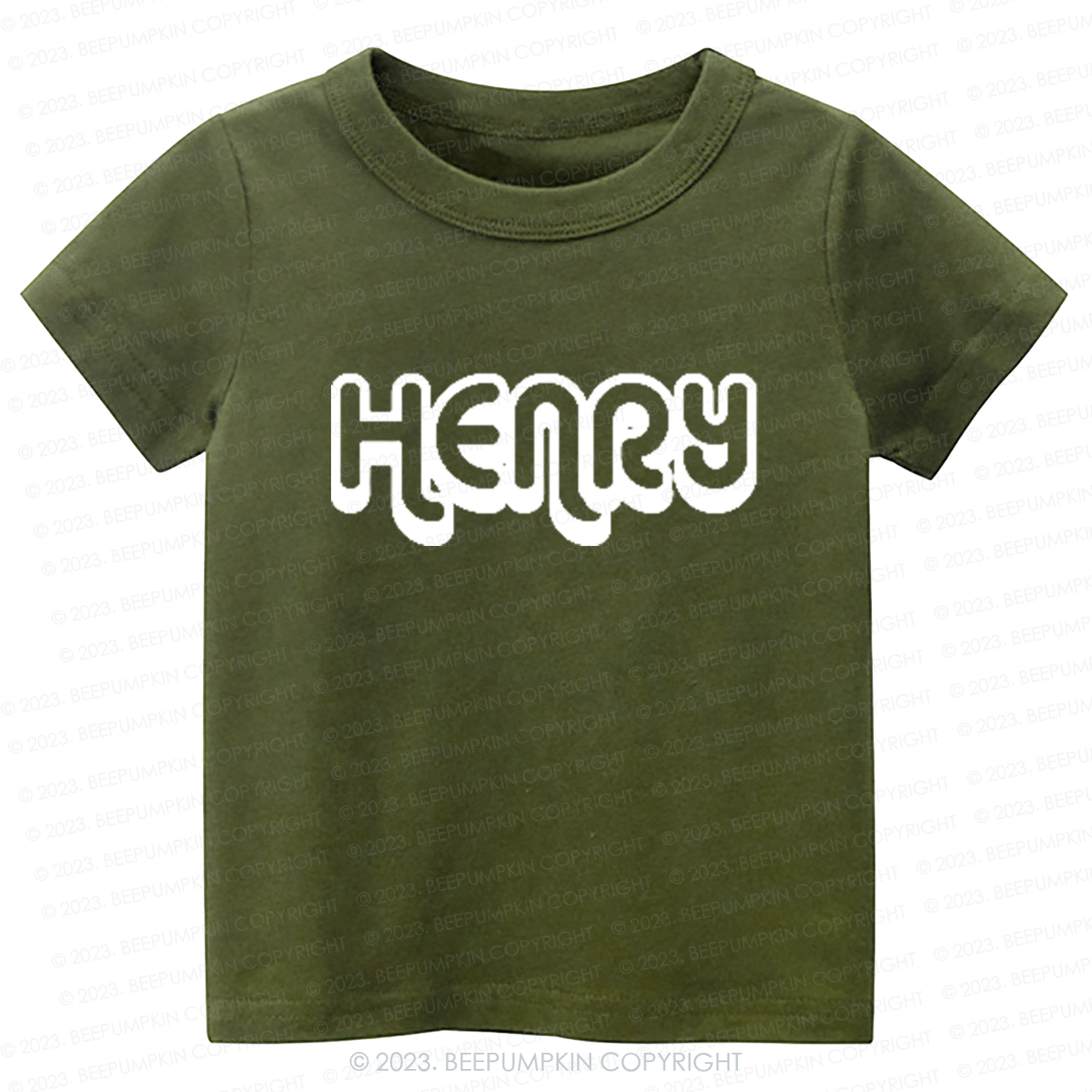 Retro Custom Name Toddler Shirt - Personalized Natural Kids Tees