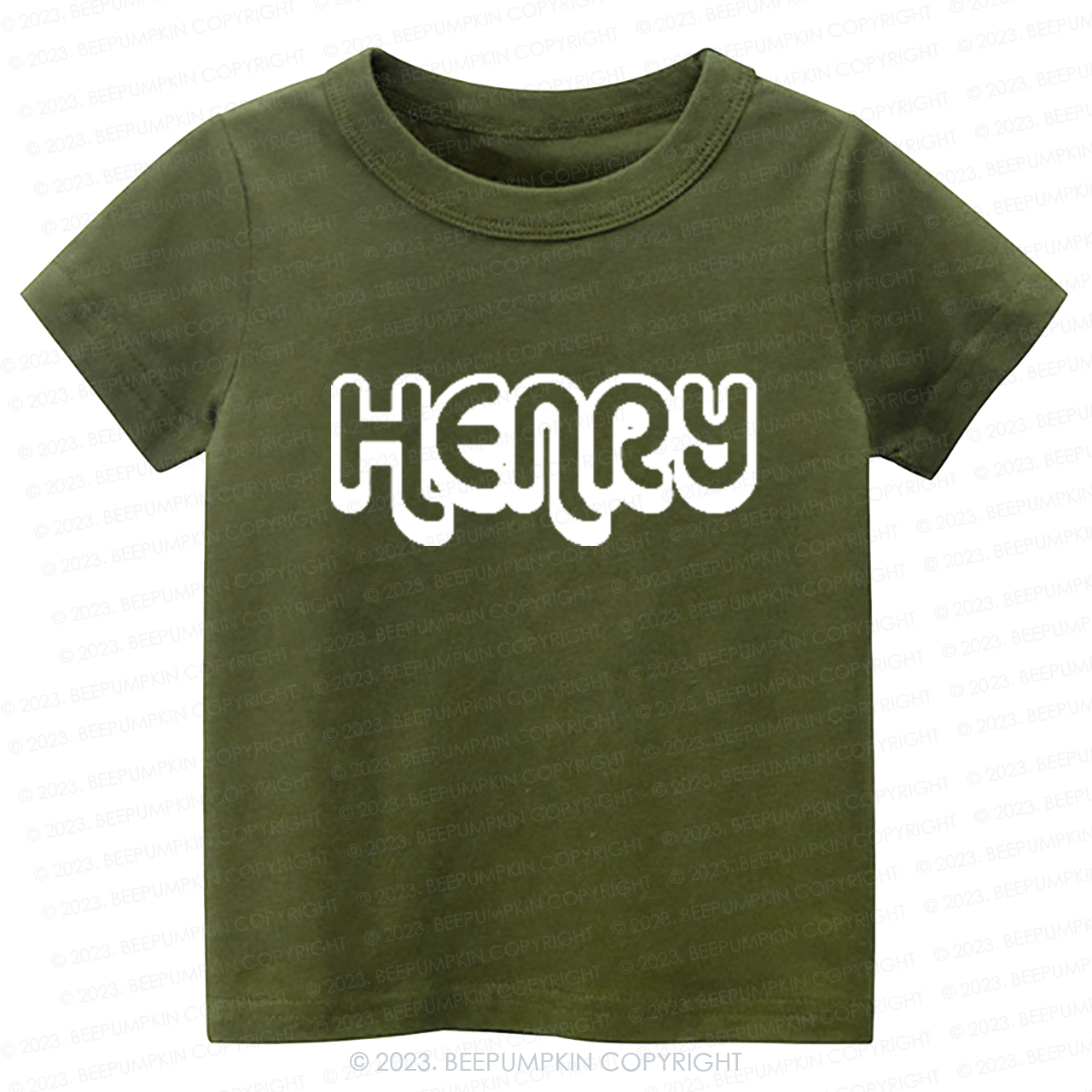 Retro Custom Name Toddler Shirt - Personalized Natural Kids Tees