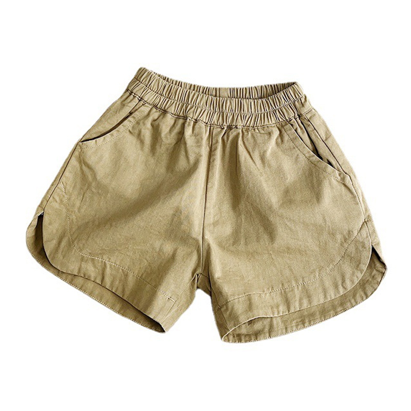 Cute Solid Color Retro Kids Shorts