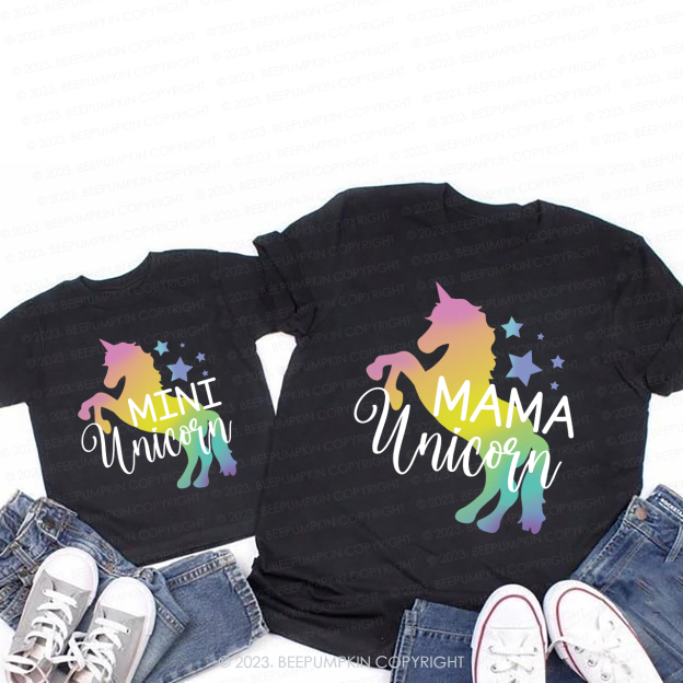 Mini Mama Unicorn T-Shirts For Mom&Me