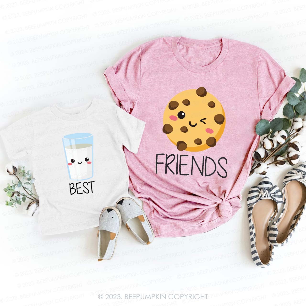 Best Friends Milk & Cookies T-Shirts For Mom&Me