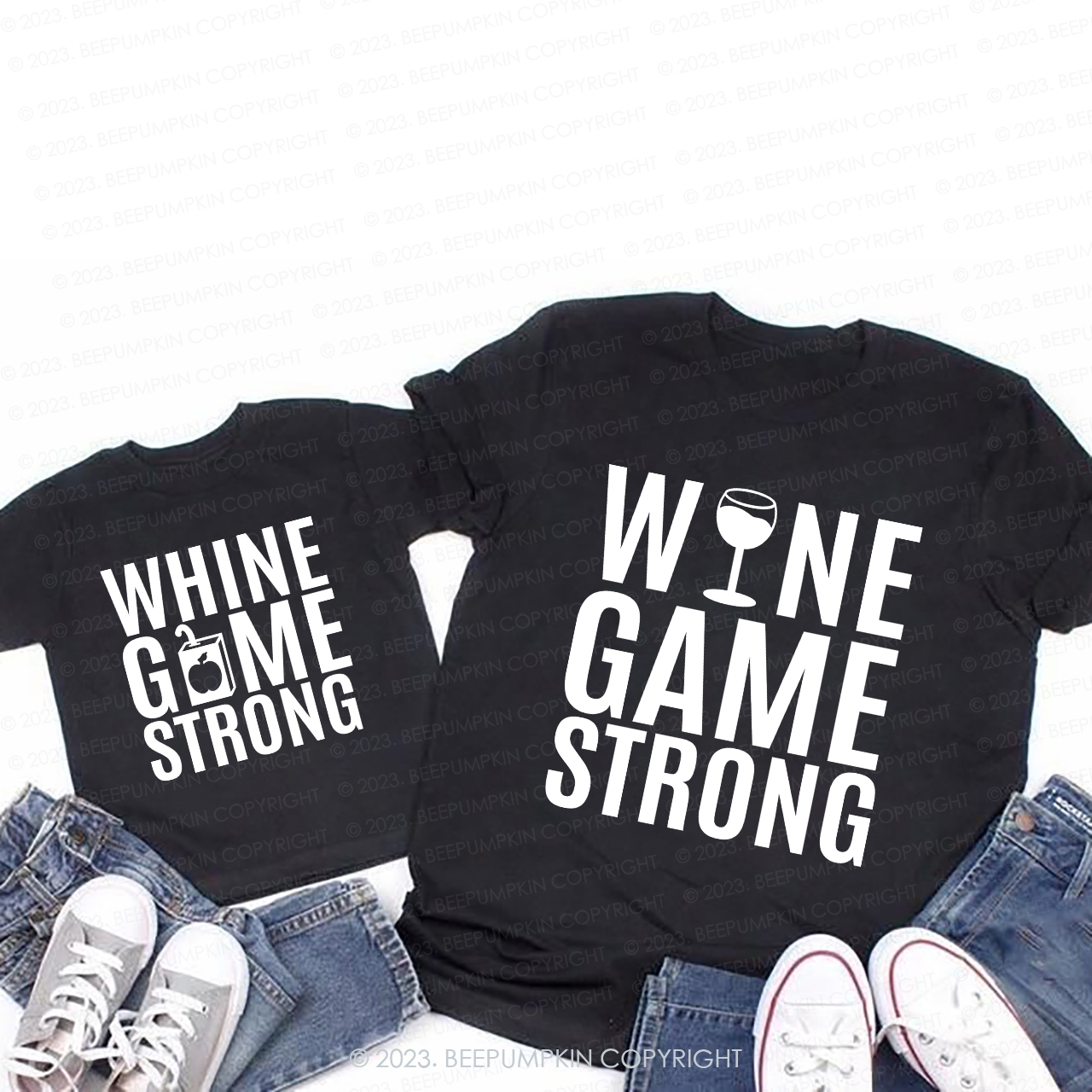 While Game Strong T-Shirts For Mom&Me