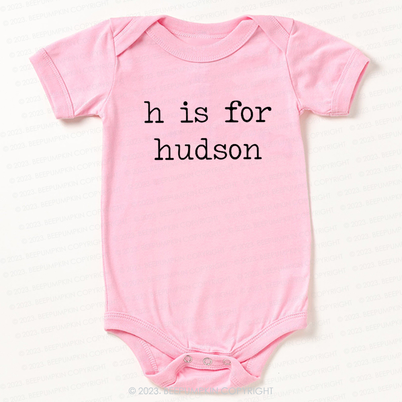 Personalized Vintage Letter Is For Name Bodysuit For Baby