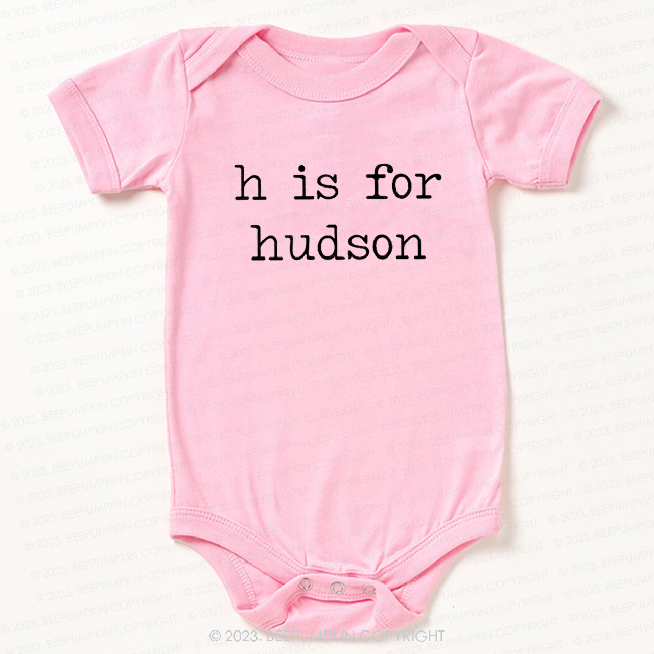 Personalized Vintage Letter Is For Name Bodysuit For Baby