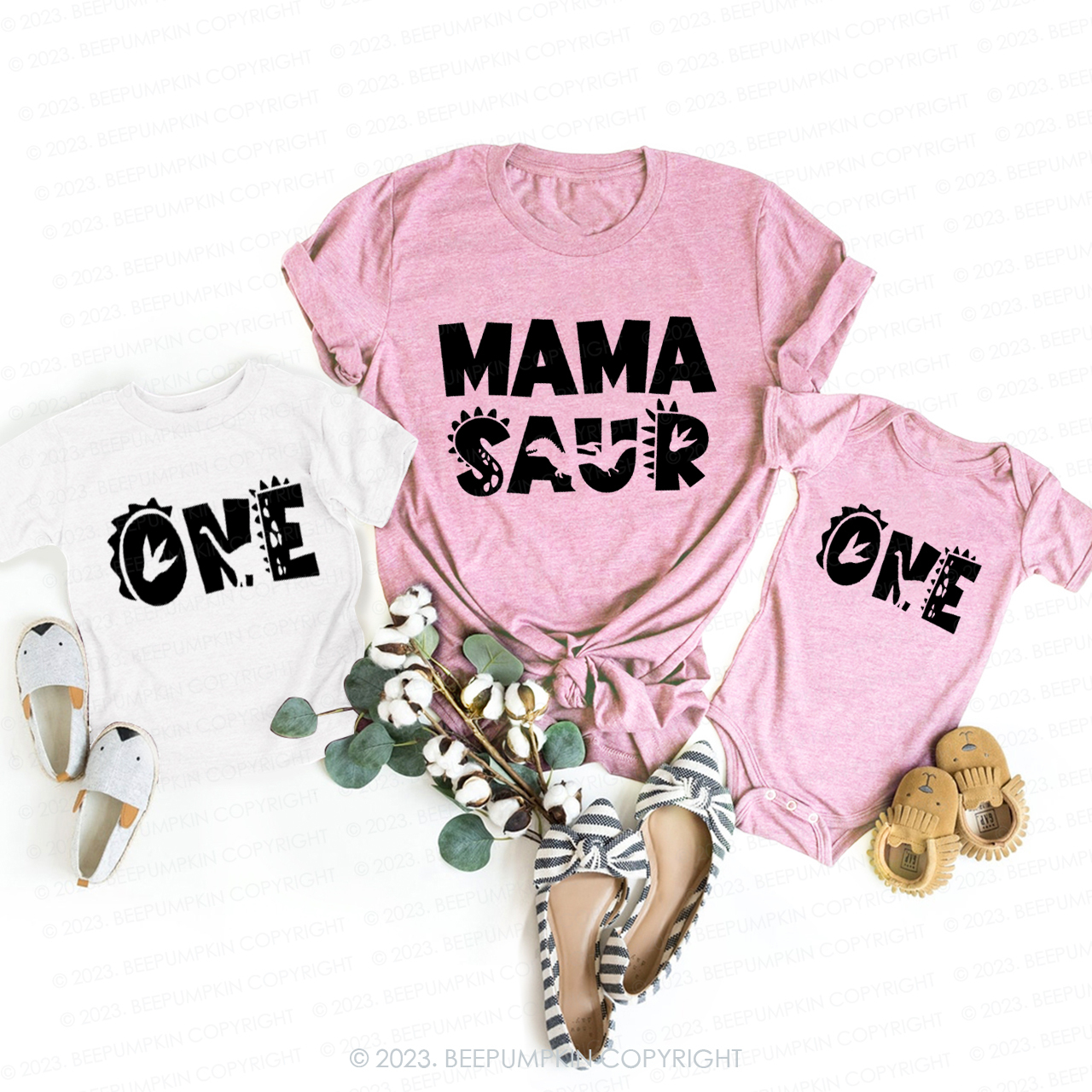 Mamasaurus Babysaurus T-Shirts For Mom&Me