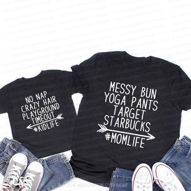 Momlife Kidlife T-Shirts For Mom&Me