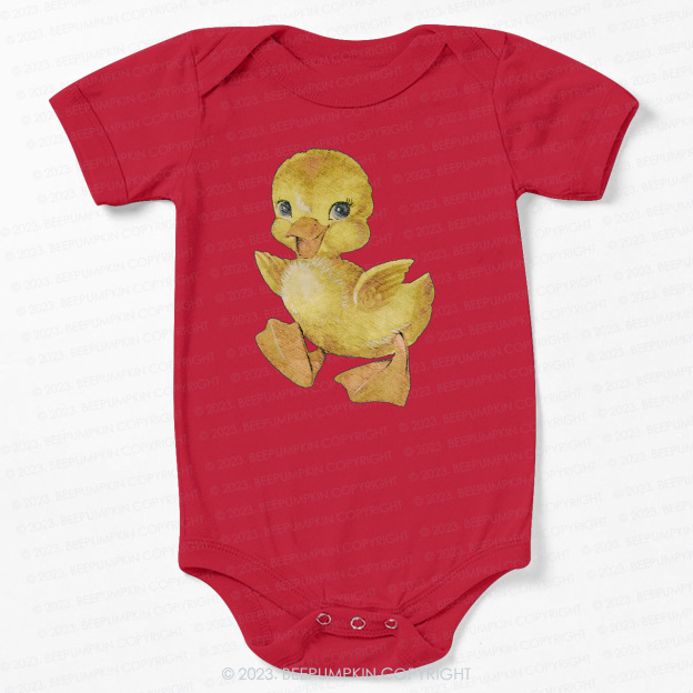 Cute Natural Duckling Bodysuit For Baby