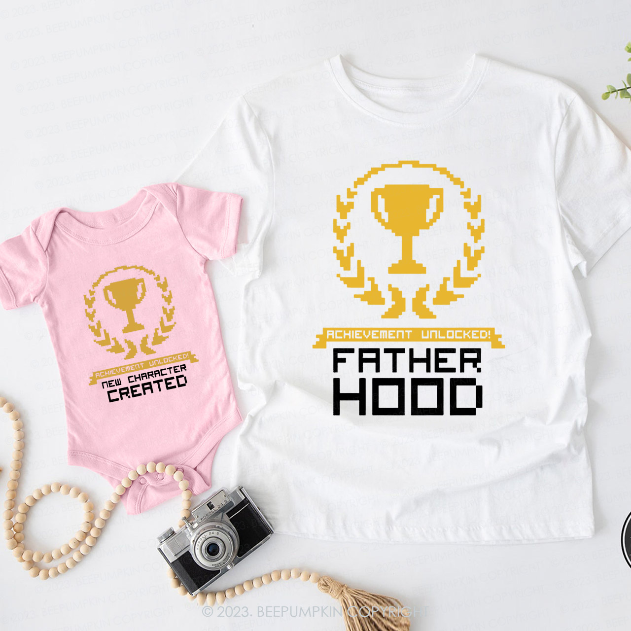 Achievement Unlocked Daddy And Me Matching Shirt