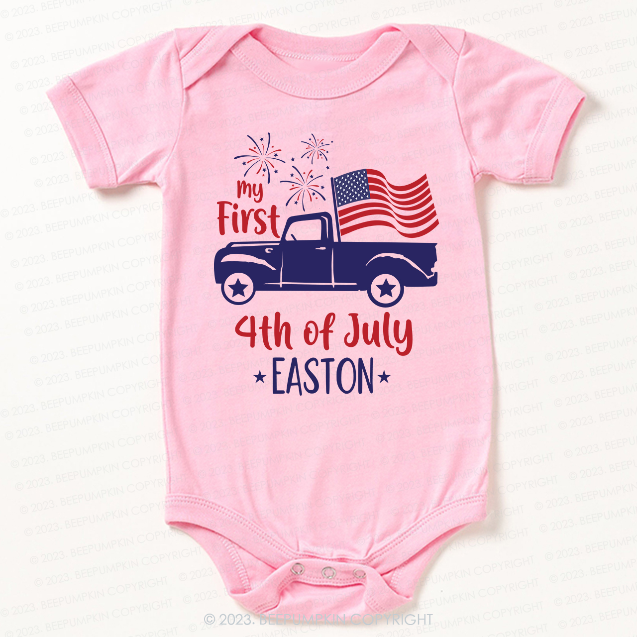 Personalized Baby's First 4th Of July Bodysuit For Baby