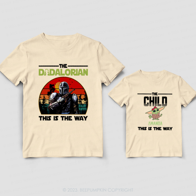 Personalized Cute Elf Daddy And Me Matching Shirt