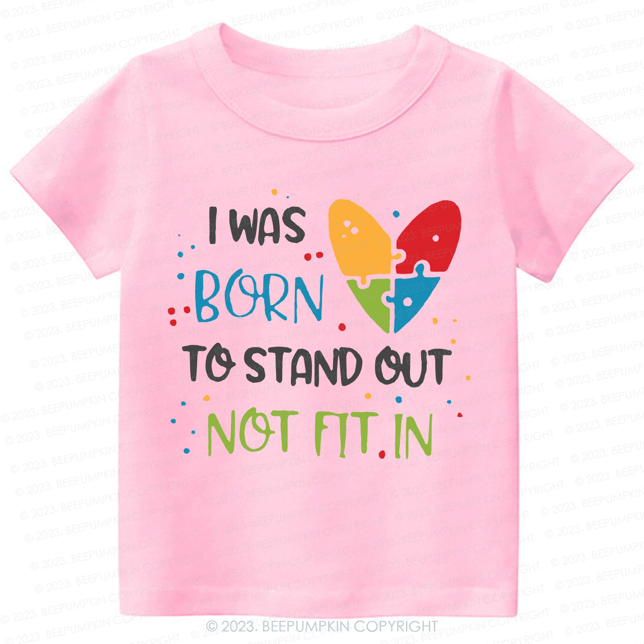Autism Awarenes I Was Born To Kids Shirt
