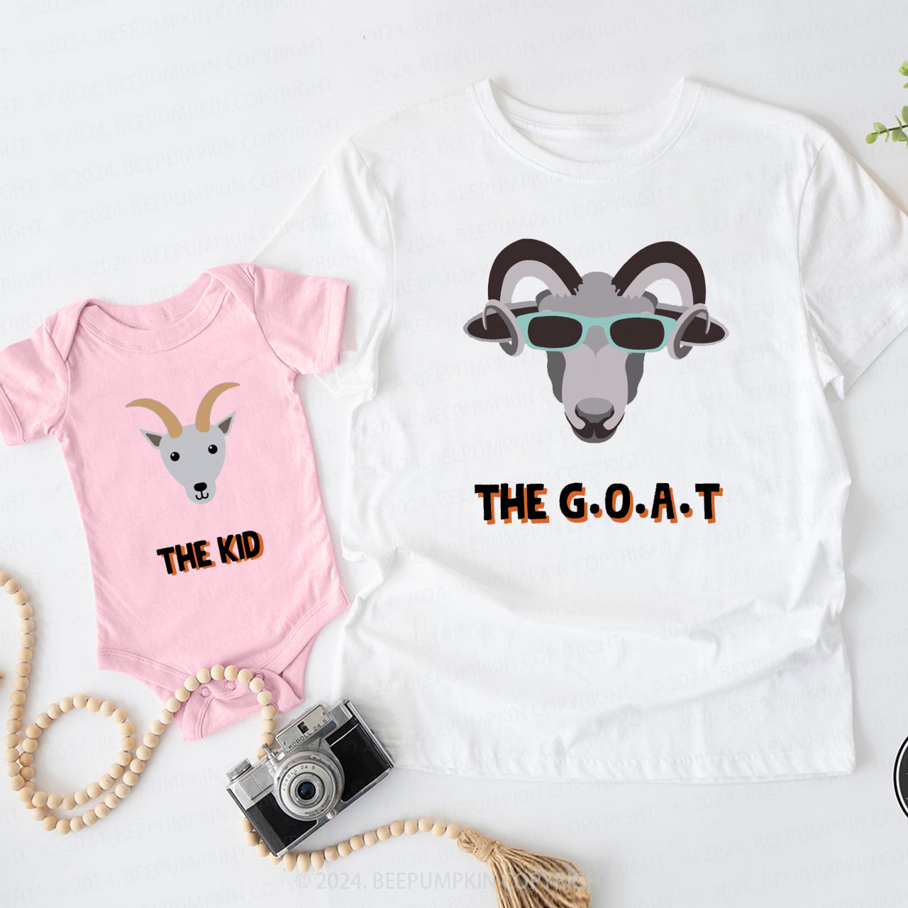 The GOAT The Kid Daddy And Me Matching Shirt