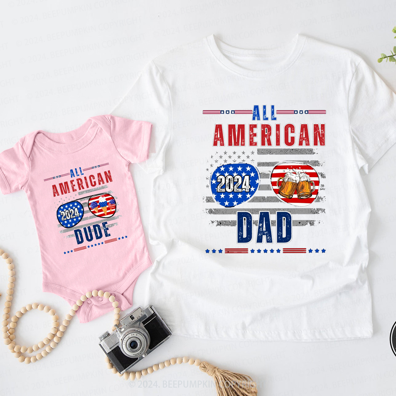 All American Daddy And Me Matching Shirt