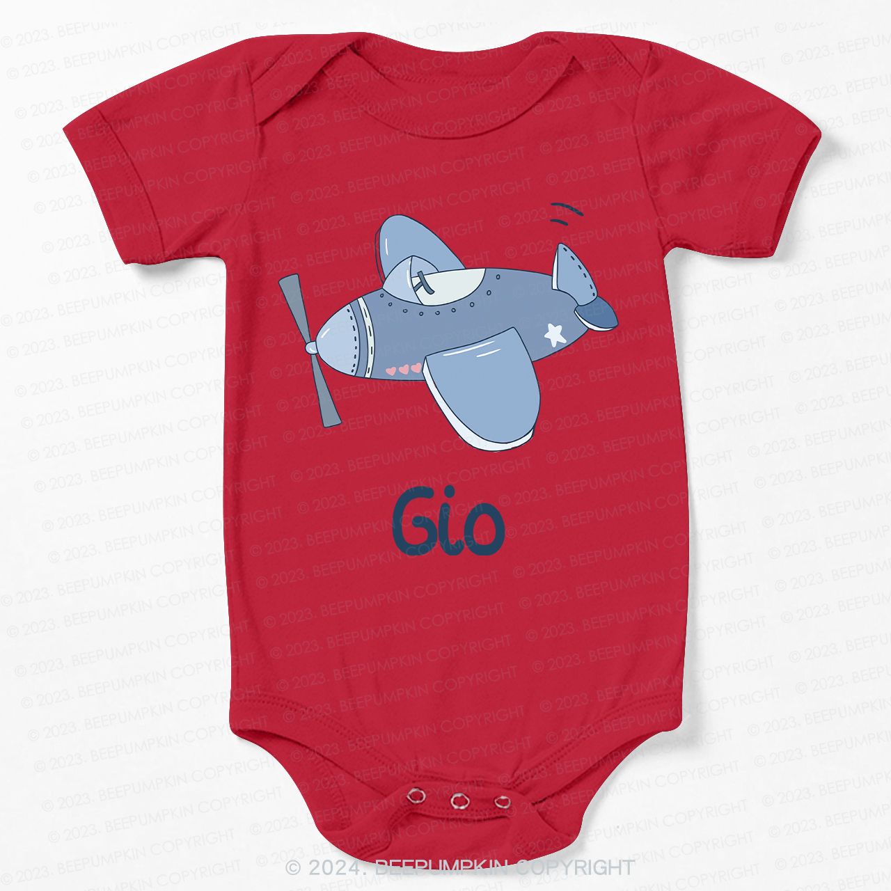 Personalized Plane Name Bodysuit For Baby 