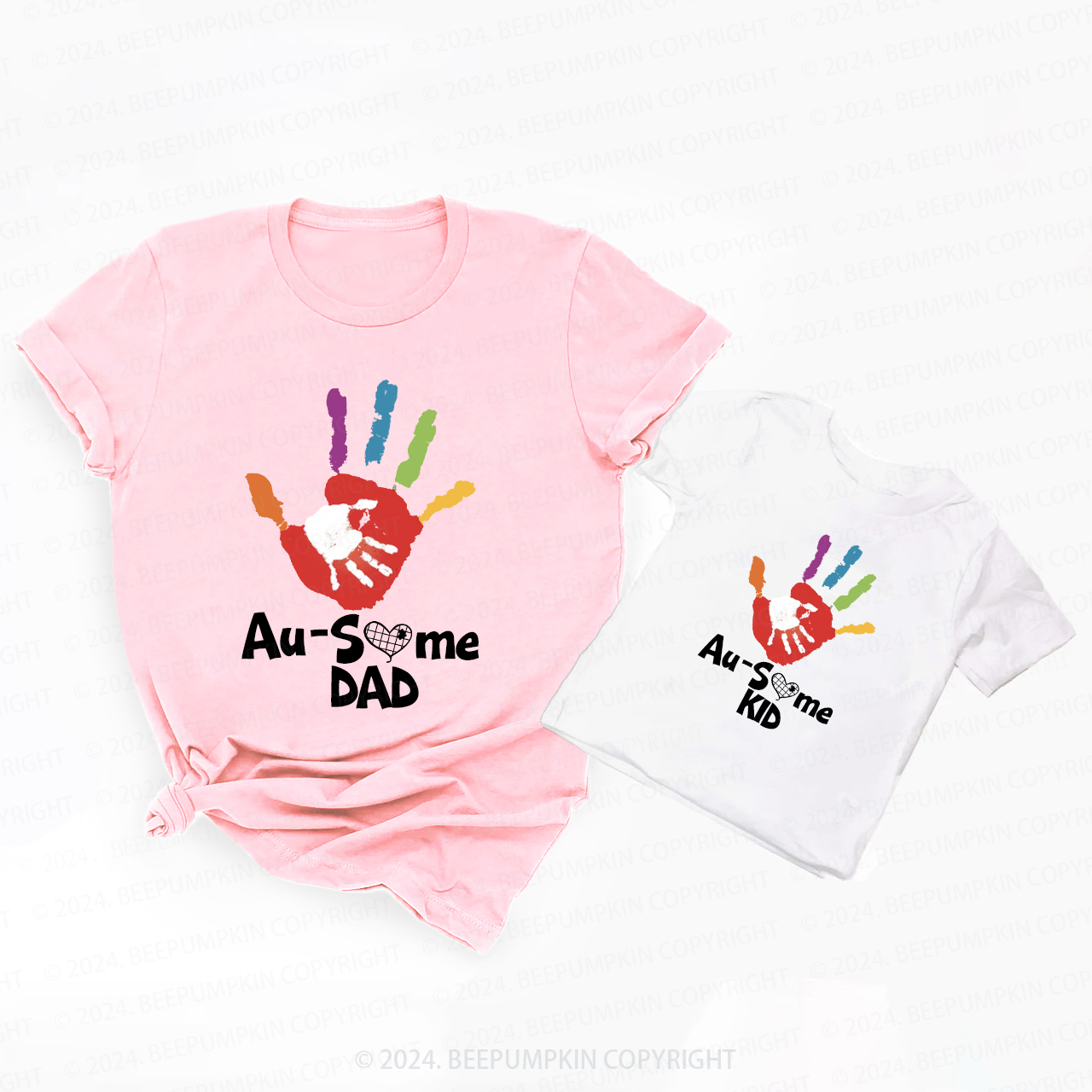 Au-Some utism Daddy And Me Matching Shirt