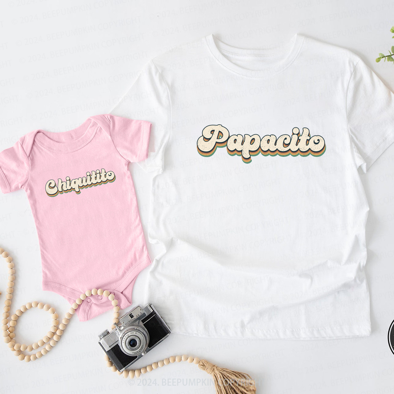 Papacito Chiquitito Daddy And Me Matching Shirt