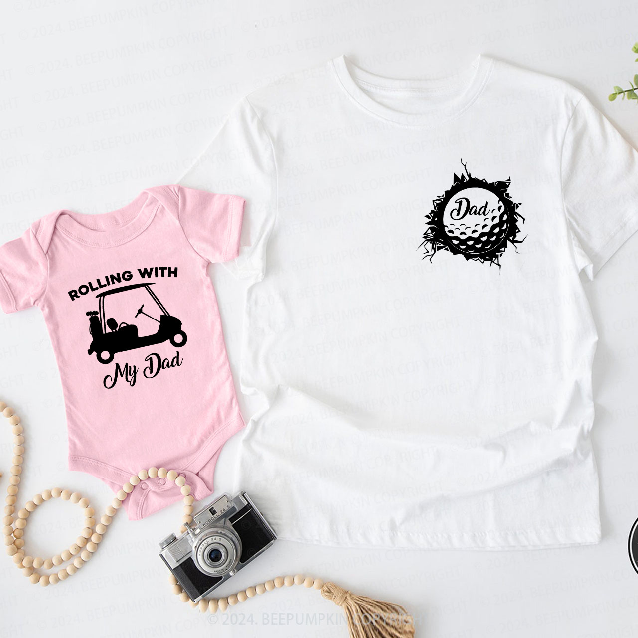 Golfing Daddy And Me Matching Shirt