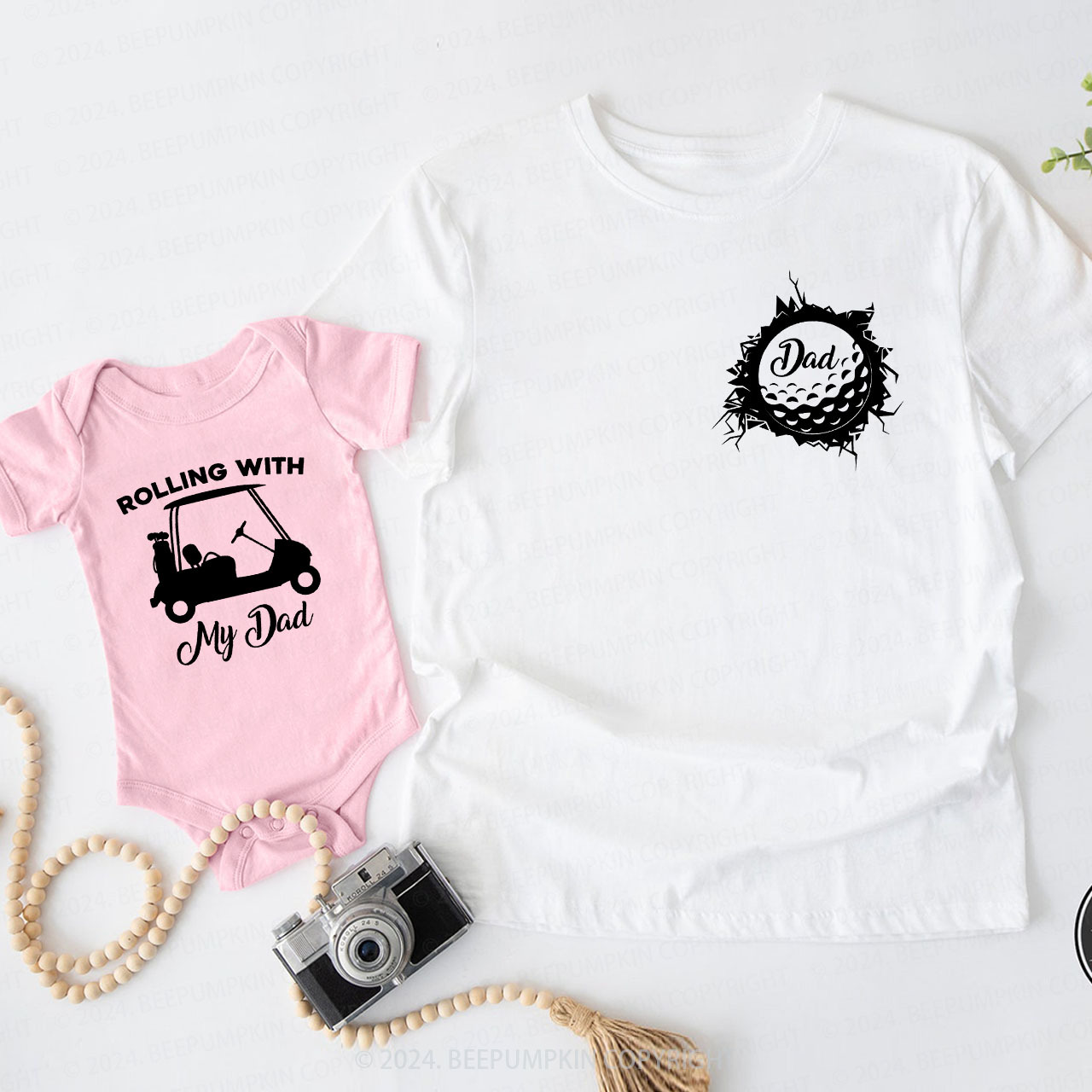 Golfing Daddy And Me Matching Shirt