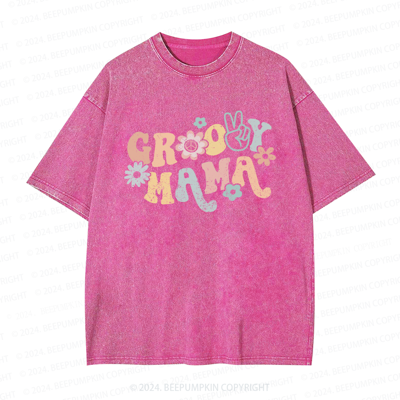 Groovy Mama Colors Mama Washed T-Shirts 