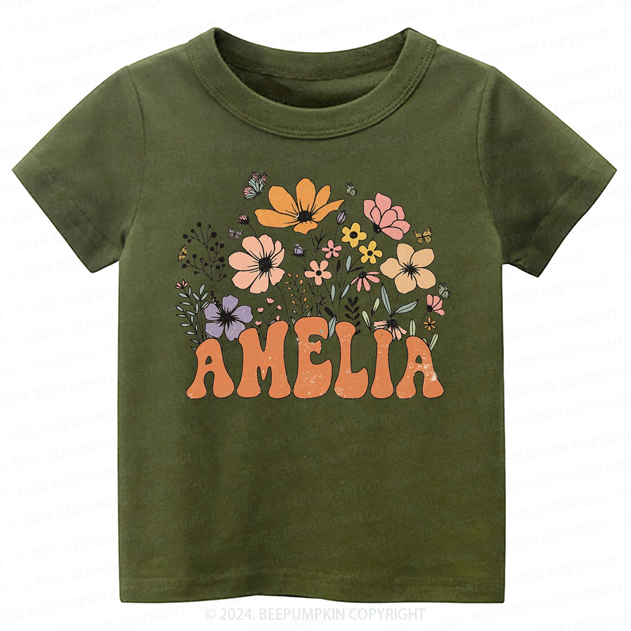 Personalized Girl Toddler&Kids Tees 
