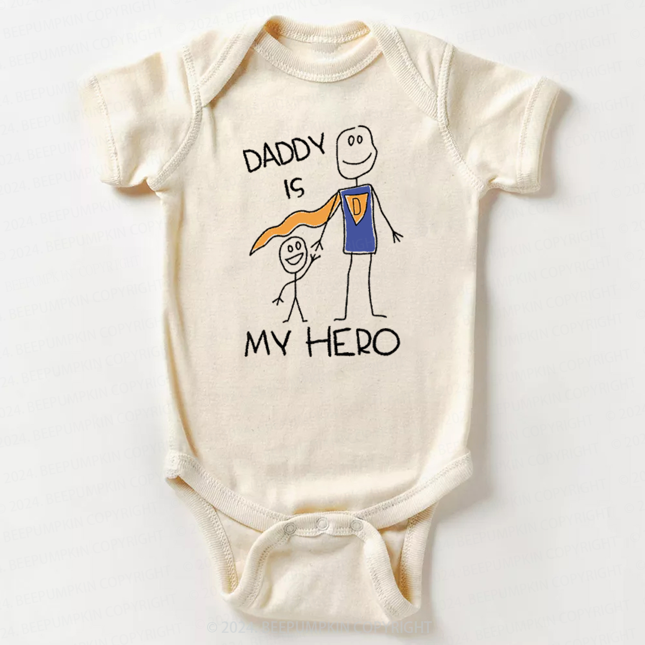 Daddy Is My Hero Bodysuit For Baby 