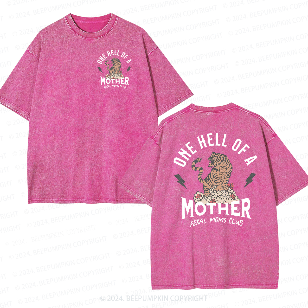 One Hell Of A Mother Trendy Mama Washed Tees