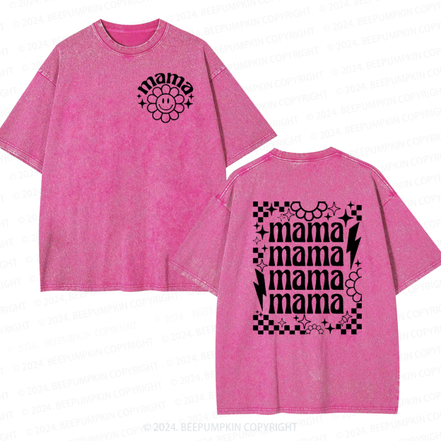 Retro Mama Sunflower Mama Washed Tees