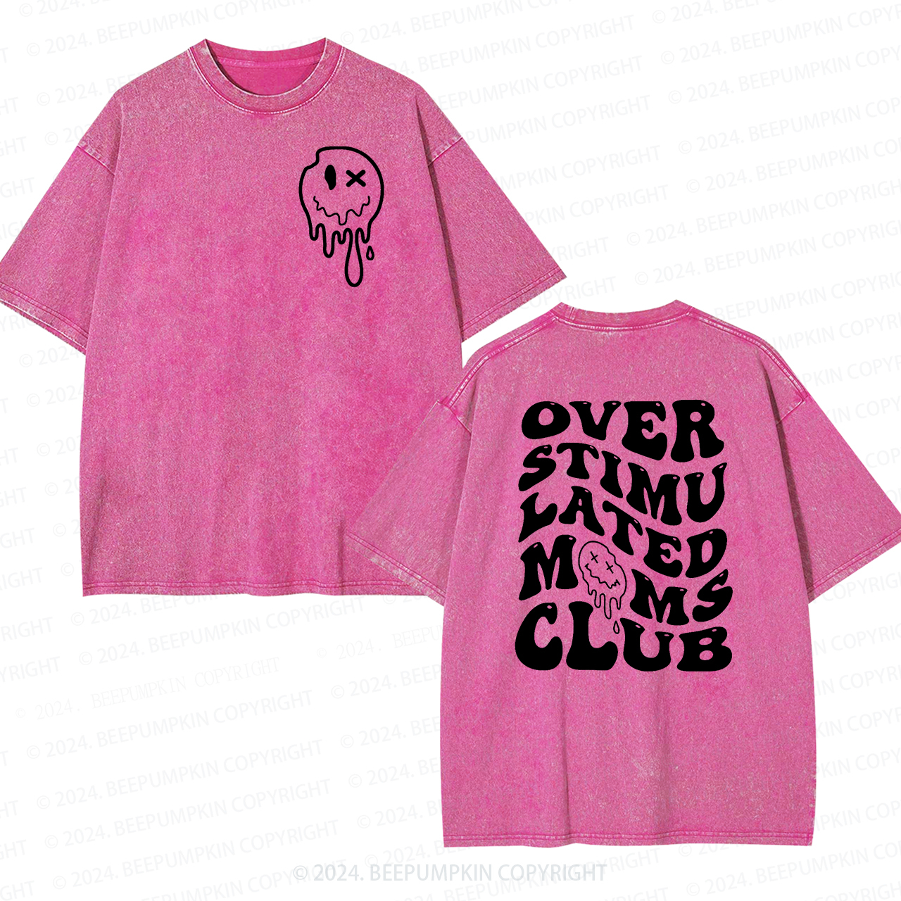Overstimulated Moms Club Mama Washed Tees