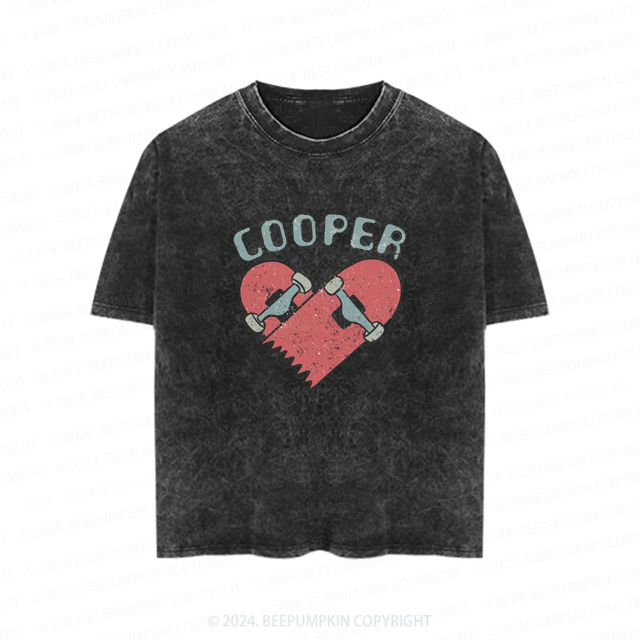  Heart Shaped Skateboard Toddler&Kids Washed Tees          
