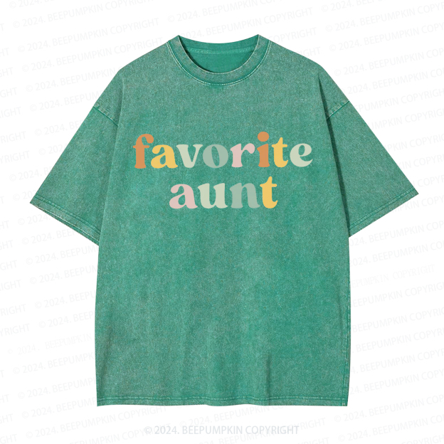 Favorite Aunt Gift Aunt Washed Tees