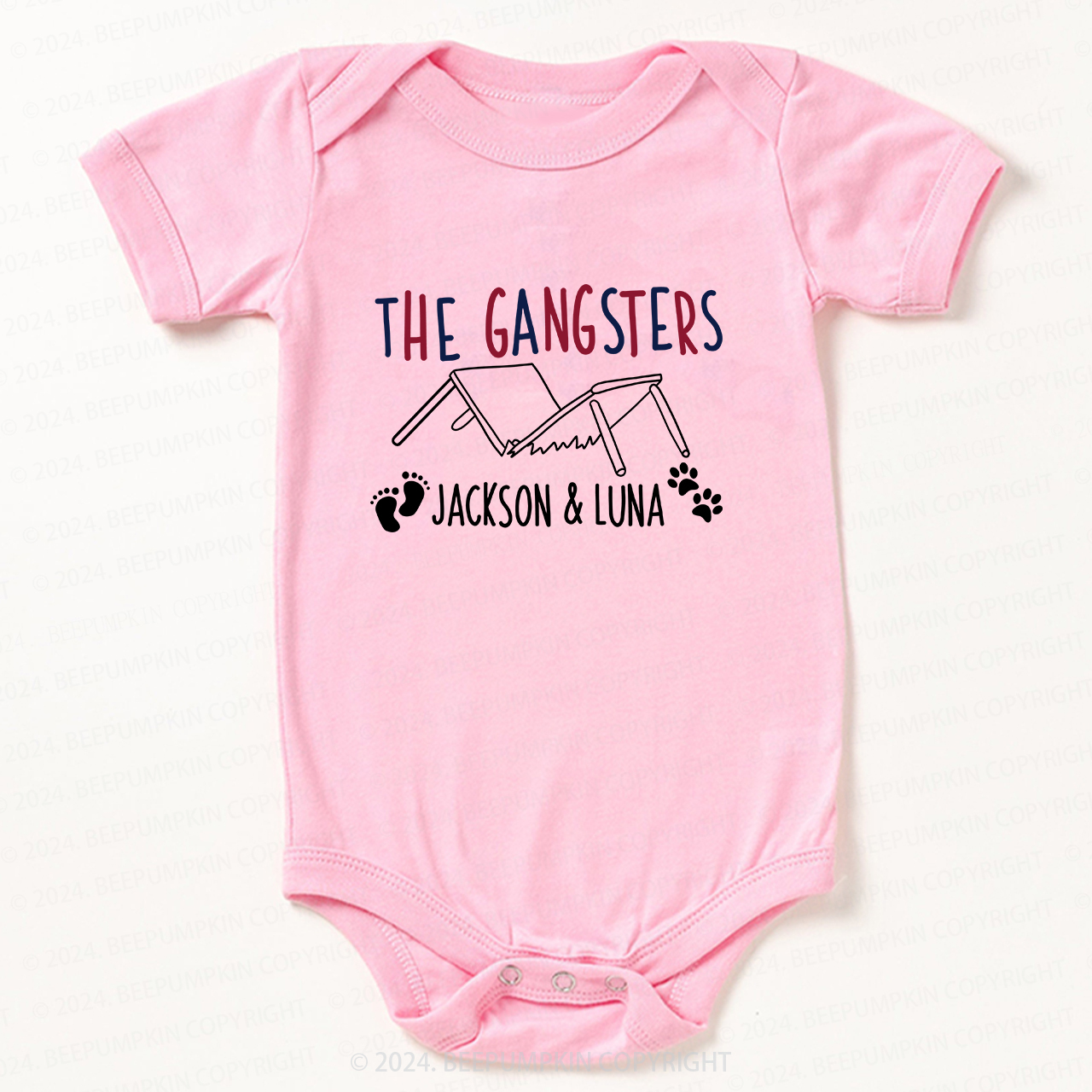 Personalized The Gansters Baby Bodysuit For Baby 