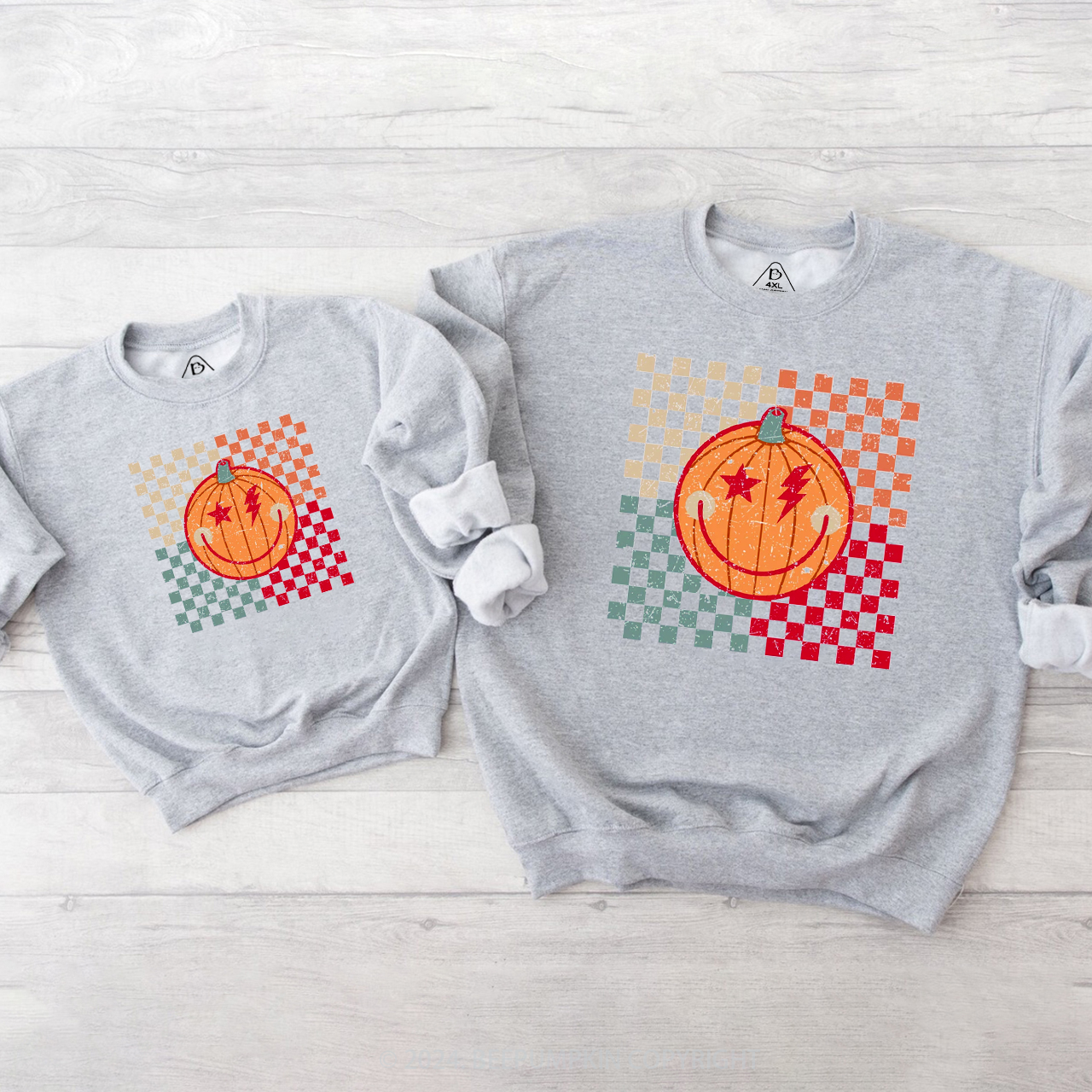Retro Lightning Bolt Halloween Matching Sweatshirt