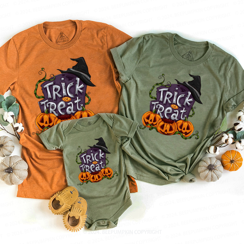 Trick Or Treat Halloween Family Matching Shirts