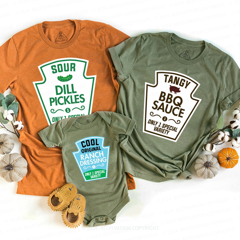 Halloween Condiment Family Matching Shirts